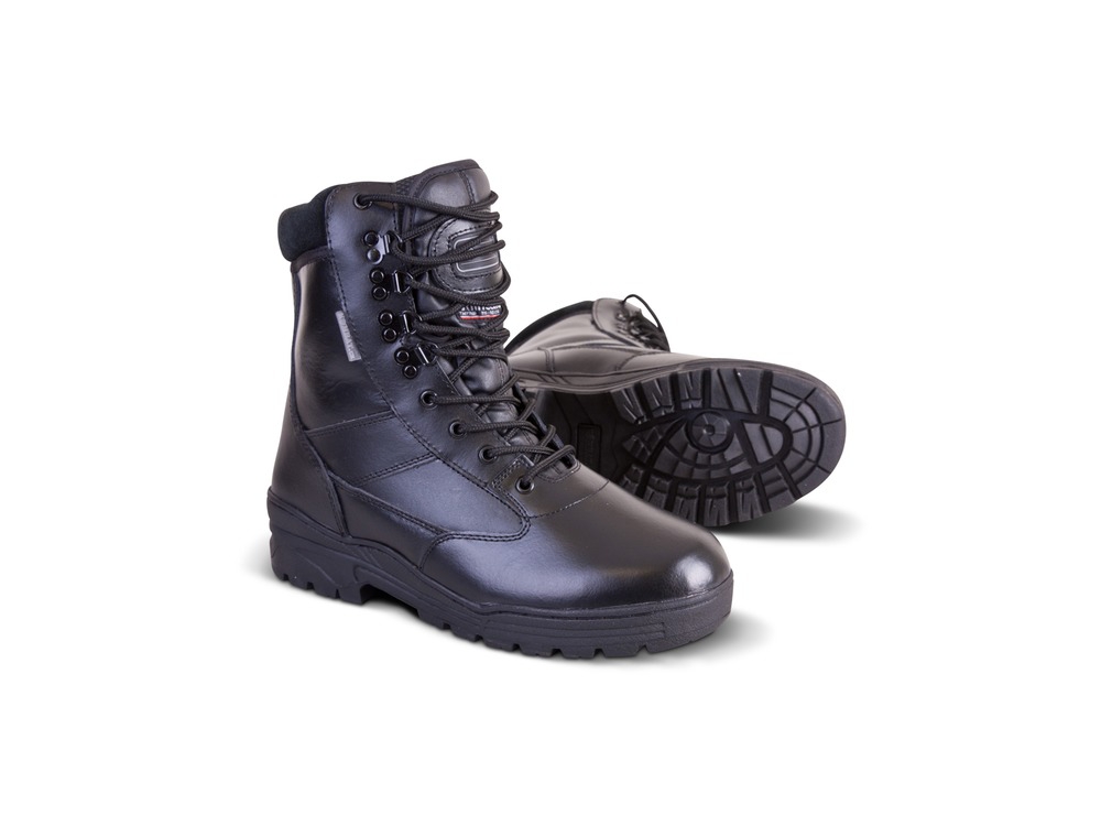 patrol boot - all leather - black