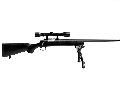 snow wolf vsr-10 spring sniper rifle with scope and bipod (black - sw-10b++)